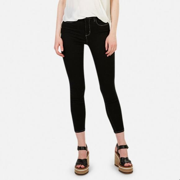 L'AGENCE Denim - L'Agence Margot High-Rise Skinny Jeans in Noir Contrast Size 26 NEW